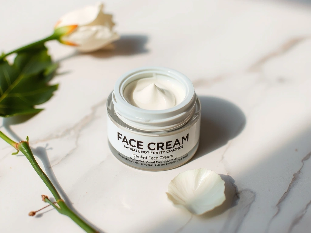 Illustration of a luxurious face cream jar