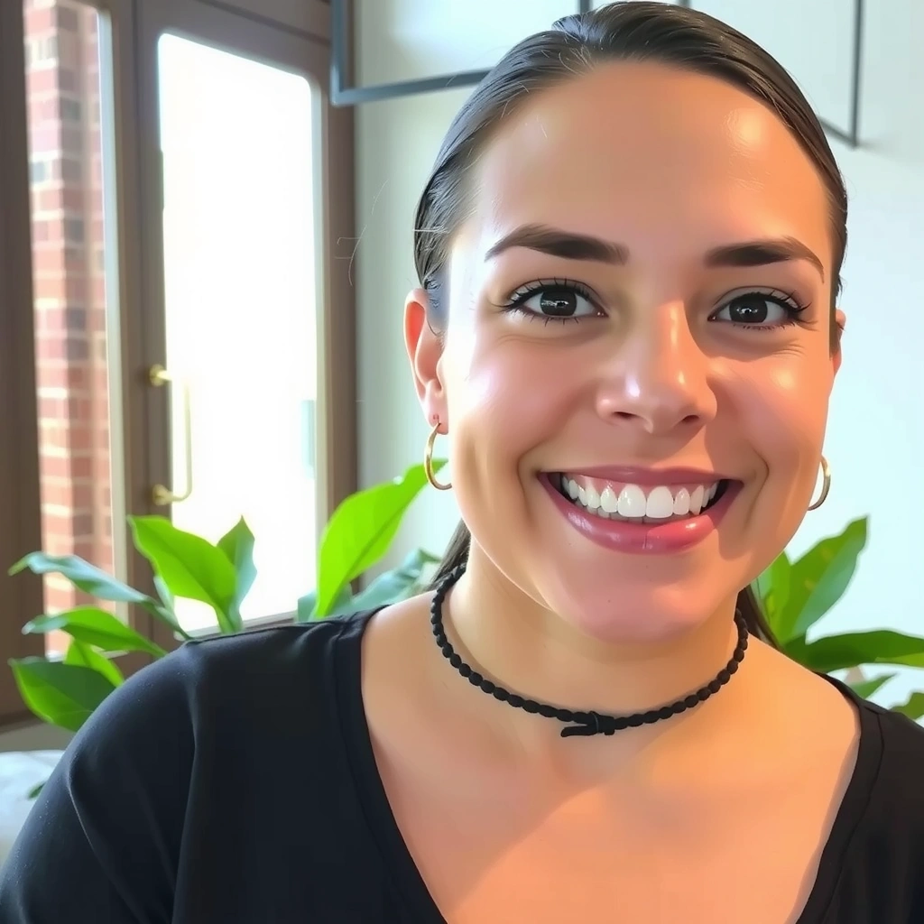 Portrait of a happy woman, Jessica L.